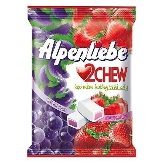 SN.CD-Kẹo. Candy Strawberry & Grape 2Chew Alpenliebe 220.5g