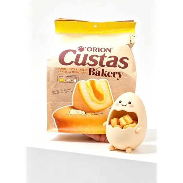 SN.PC-Bánh. Custas Bakery Castella With Egg Lava Flavor Orion 150g