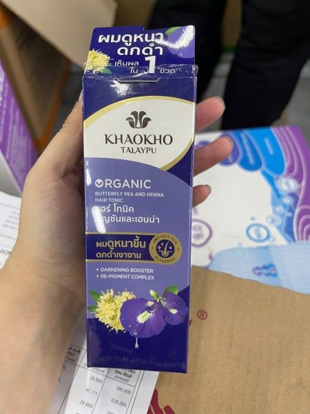 PU-Tiêu dùng. Butterfly Pea & Henna Organic Hair Tonic Khaokho Talaypu 80ml.