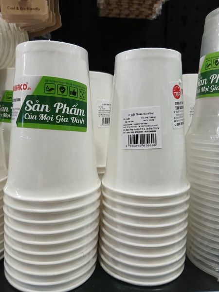 CU.Dụng cụ bếp- White Paper Cup TBP 450ml 10pcs ecp