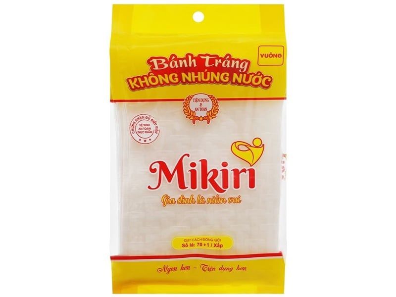 MW-Vỏ bánh. Square Rice Paper Mikiri 210g