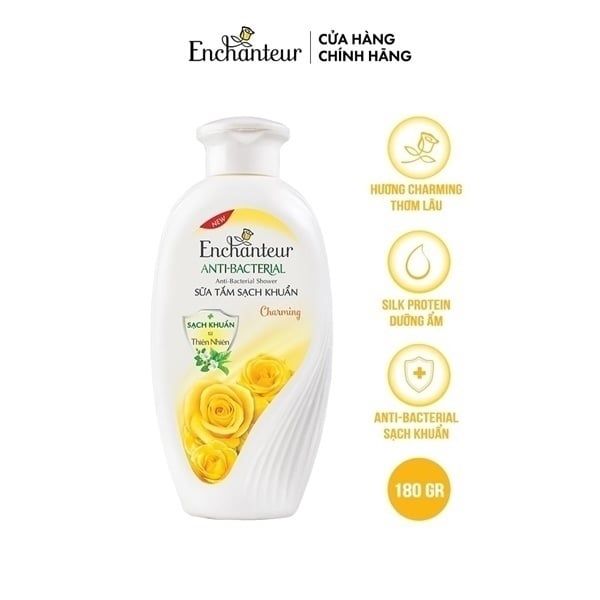 PU-Tiêu dùng. Anti-Bacterial Charming Perfumed Shower Enchanteur 650g.