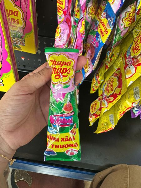 SN.CD-Kẹo. Big Babol Watermelon Flavored Bubble Gum Lollipop Chupa Chups 12g
