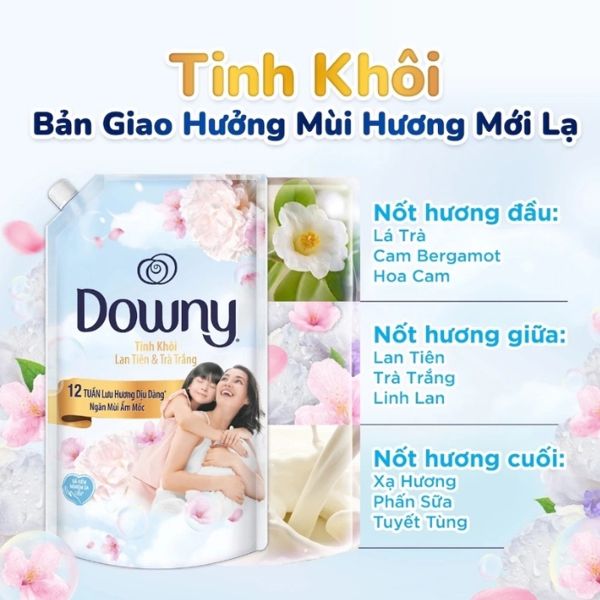 PU-Tiêu dùng. Fabric Softener Fresh Orchid & White Tea Downy 2.8L (Tinh khôi)