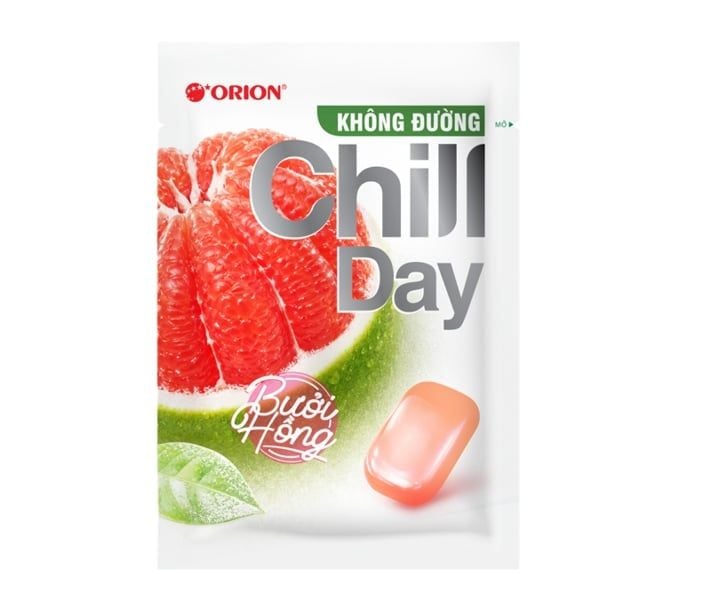 SN.CD-Kẹo. Sugar-Free Pink Grapefruit Flavor Candy Chill Day 56g