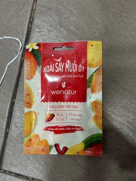 FRD-Trái cây sấy. Dried Mango with Chili and Stalt We'natur 35g
