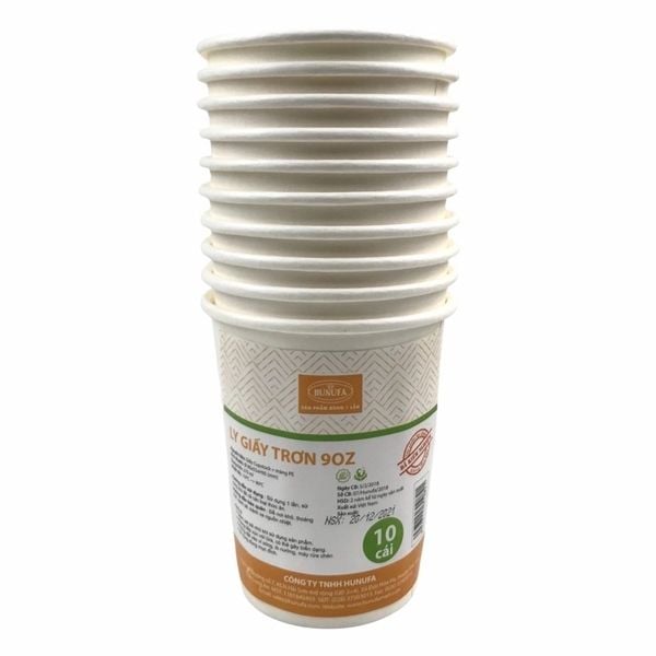 CU- Paper Cup 9oz (Ly giấy trơn) 10pcs