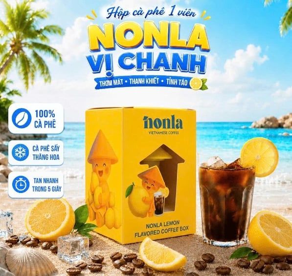 CF-Cà phê. Lemon Flavor Coffee Box Nonla 3g