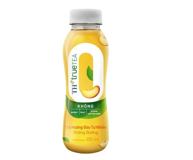 BW.S-Nước ngọt. Natural Peach Flavored Sugar-Free Tea TH True Tea 350 ml