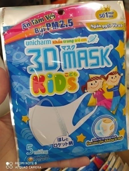 PU-Tiêu dùng. 3D Mask Kids Unicharm