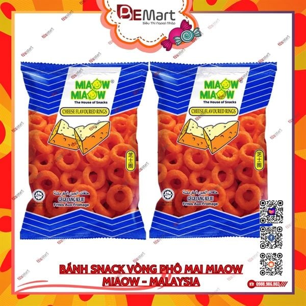 SN-Bánh. Snack Cheese Rings Miaow Miaow 60g