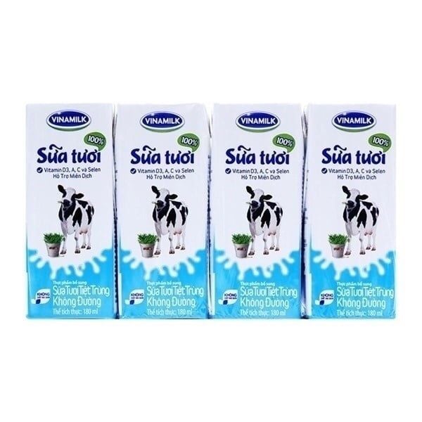DA.M.F-Sữa. Low Fat Fresh Milk Vinamilk 180ml
