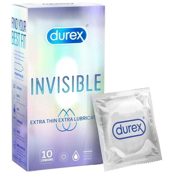 PU-Tiêu dùng. Durex invisible extra lubricated 10S