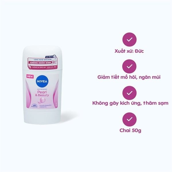 PU-Tiêu dùng. Pearl & Beauty Stick Nivea 50ml