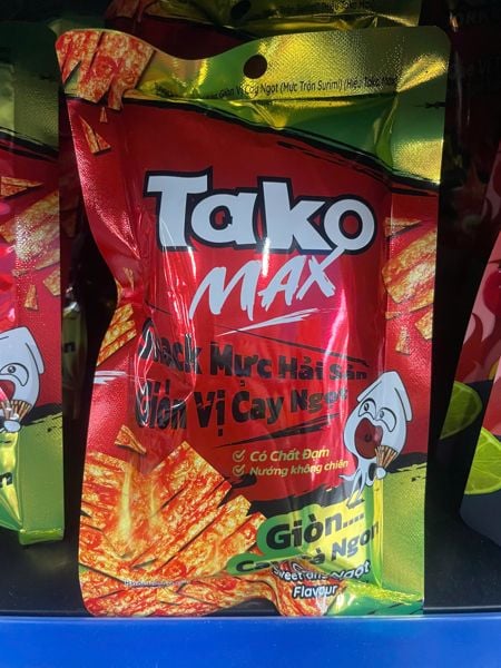 SN-Bánh. Sweet & Spicy Crispy Seafood Squid Snack Tako Max 12g