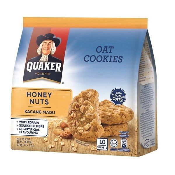 SN.PC-Bánh. Honey Almond Oat Biscuits Quaker 270g