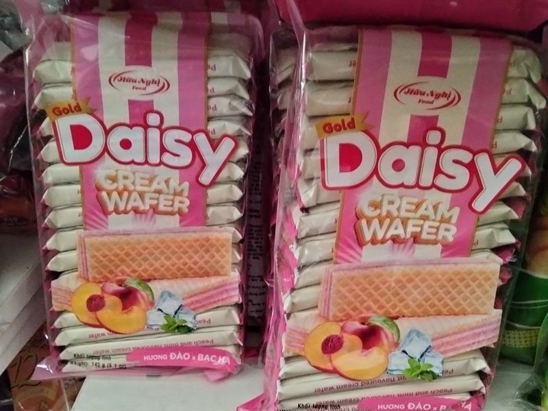 SN.PC- Peach Mint Flavored Wafers Gold Daisy 145g