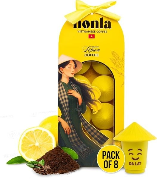 CF-Cà phê. Lemon Flavor Coffee Box Nonla 24g (8capsules x 3g)
