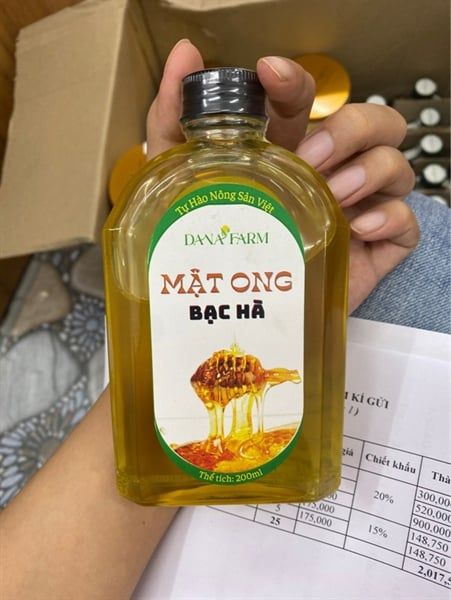 HO-Mật ong. Honey Pure Mint Flower Danafarm 200ml