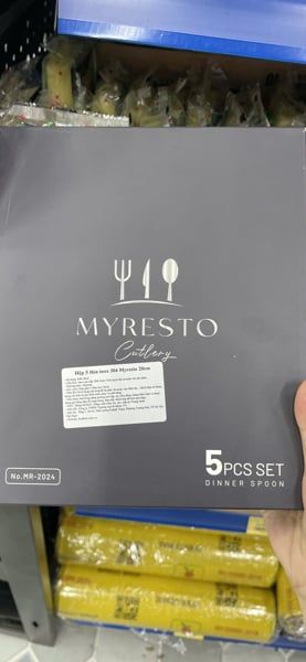 CU-Dụng cụ bếp. Box Of 5 Premium 304 Stainless Steel Deep Soup Spoons Myresto 20cm