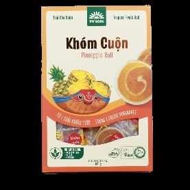 FRD- Trái cây sấy. Pineapple Fruit Roll Tu Bong 120g