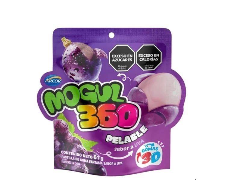 SN.CD-Kẹo. Grape Peelable Gummy Candy Mogul 360 61g
