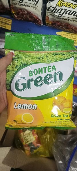 SN.CD-Kẹo. Lemon-Filled Green Tea Candy Bontea Green 135g