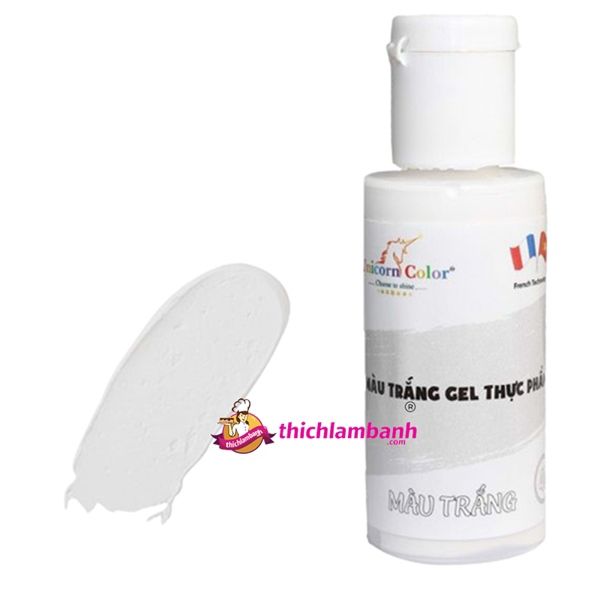SD-Gia vị & Baking. White Food Coloring Gel Unicorn Color 28g