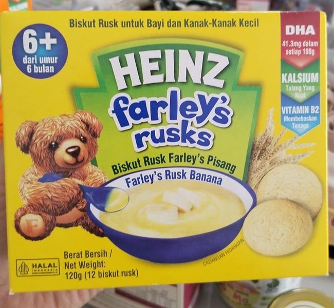 SN.PC-Bánh. Farley’s Rusks Nutritional Biscuits Banana Flavor Heiz 120g
