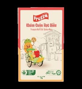 FRD- Trái cây sấy. Pineapple Roll With Cashews Tu Bong 120g