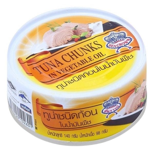 CA-Đồ hộp. Tuna Chunks In Vegetable Oil Crown 140g ecp