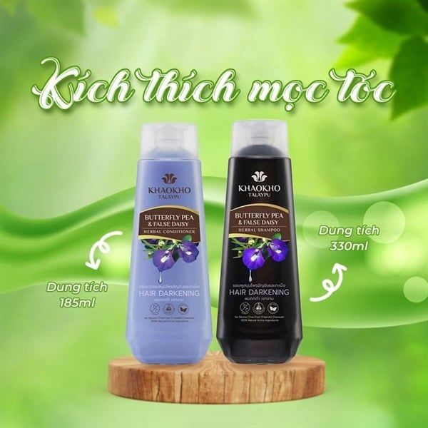 PU-Tiêu dùng. Butterfly Pea & Henna Organic Herbal Conditioner Khaokho Talaypu 280ml