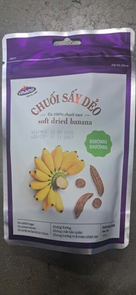 FRD-Trái cây sấy. Soft Dried Banana Vinamit 100g ecp