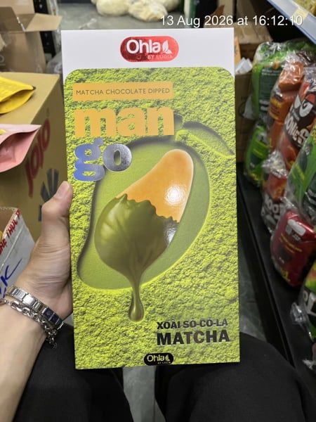 FRD-Trái cây sấy. Matcha Chocolate Dipped Soft Dried Mango Ohla 180g