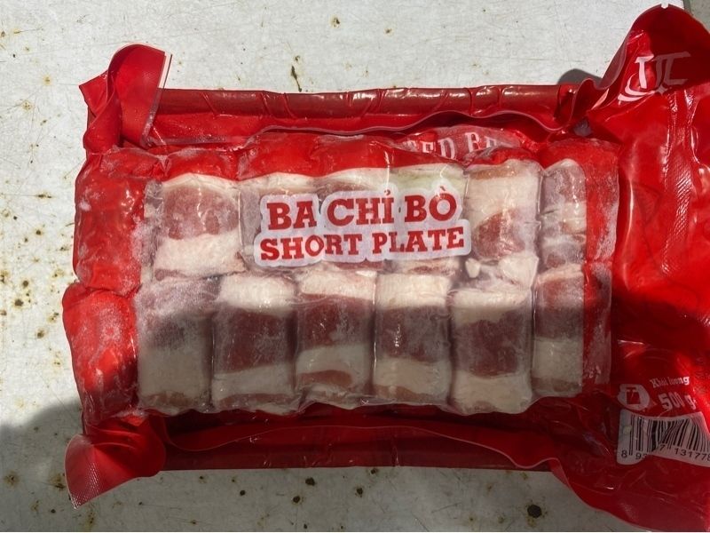 ME.B- Frozen Beef Short Plate TTC 500g
