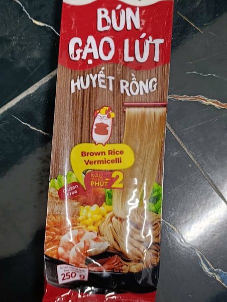 GR.NO-Mì. Red Dragon Brown Rice Vermicelli DH Foods 250g