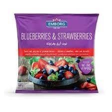 VEF-Rau củ ĐL. Frozen Blueberries & Strawberries Emborg 400g