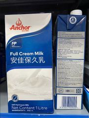 DA.W-Kem sữa. Full Cream Fresh Milk Anchor 1L ecp