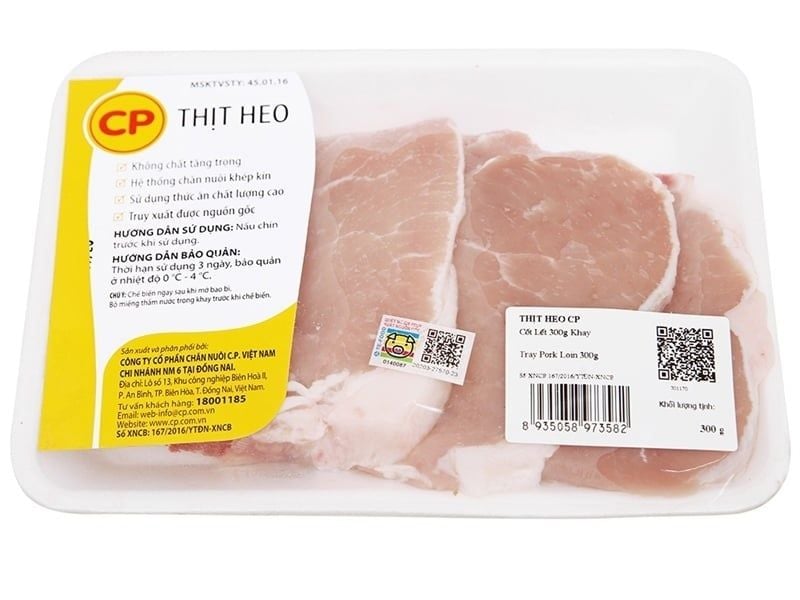 ME.P.F-Thịt heo. Fresh Pork Shortloin 300g (Cốt lết có xương) ecp