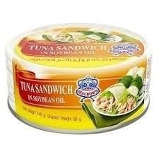 CA-Đồ hộp. Tuna Slices In Soybean Oil Sea Crown 140g