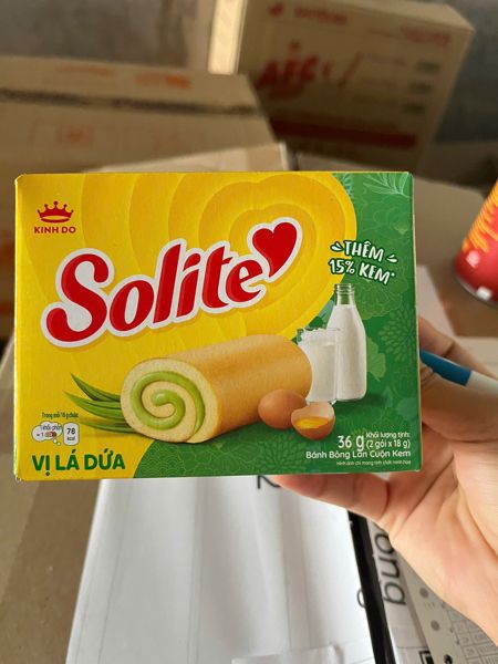 SN.PC-Bánh. Pandan Flavored Sponge Cake Solite 36g (18gx2)