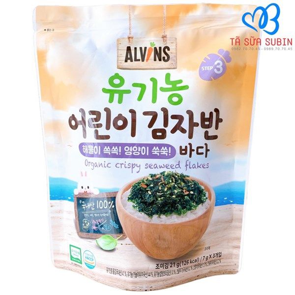SN-Bánh. Organic Seafood Flavored Furikake Seaweed Alvins 21g