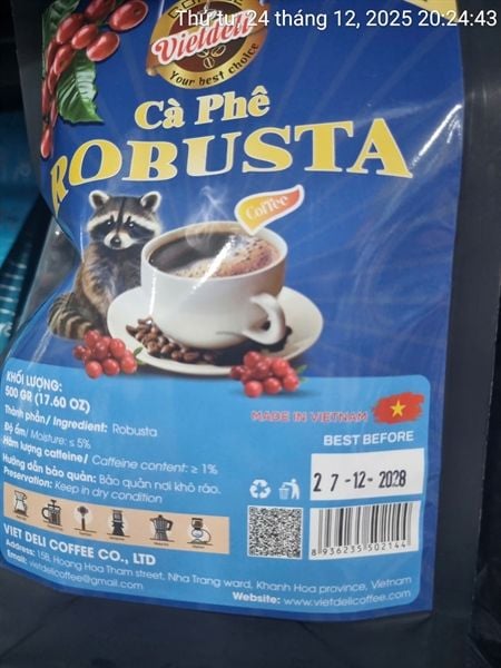 CF-Cà phê. Robusta Coffee Vietdeli 500g