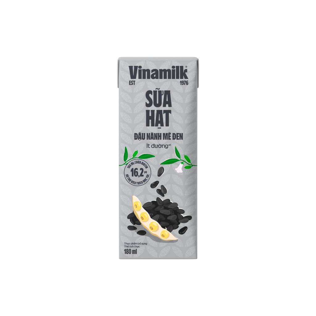 DA.M.N-Sữa. Black Sesame Soybean Milk Vinamilk 180ml