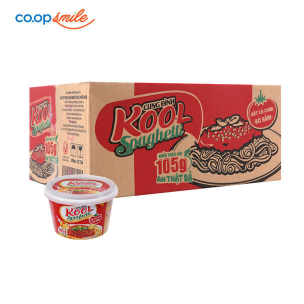 Mì Kool spaghetti thùng 12 tôx105g