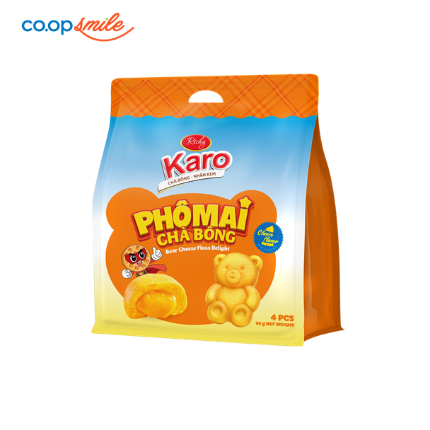 Bánh Karo phô mai chà bông gấu 96g
