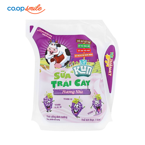 Sữa trái cây LIFKUN nho gói 110ml