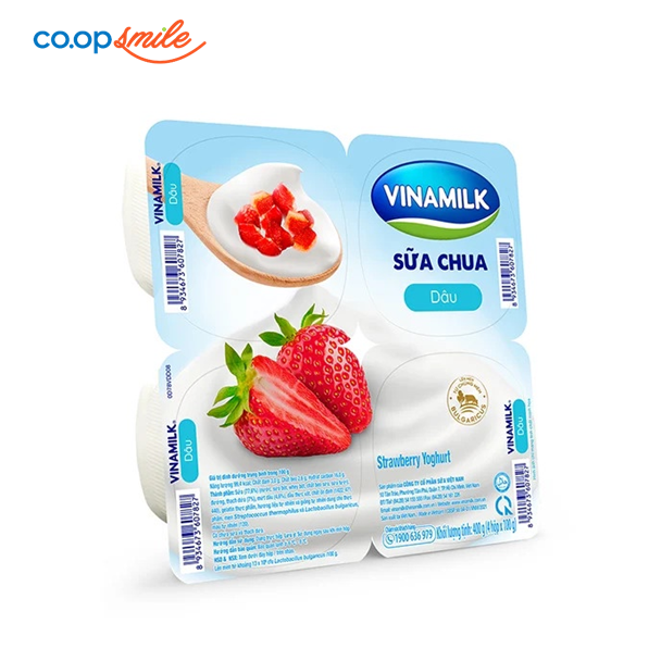 Sữa chua Vinamilk dâu lốc 4x100g