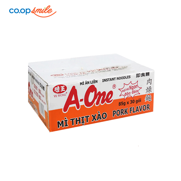 Mì A One vị thịt xào thùng 30góix85g