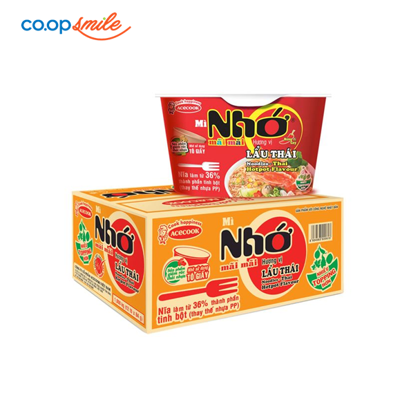 Mì vị lẩu Thái NHỚ mãi mãi thùng 12x84g